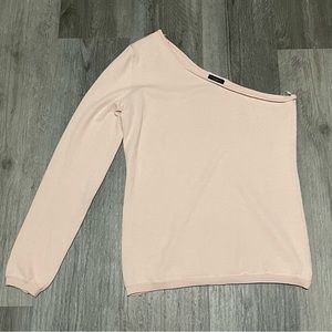 Baby Pink One Shoulder Sweater